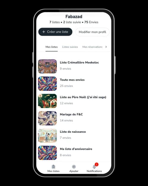 Des listes d'envies pour chaque moment